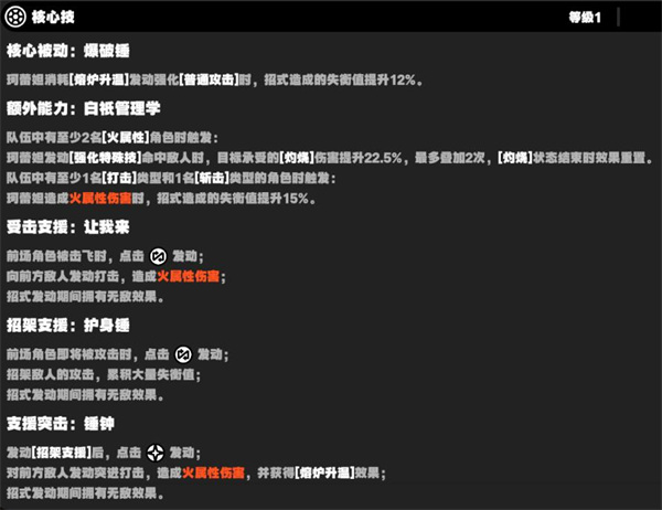《绝区零》珂蕾妲技能一览